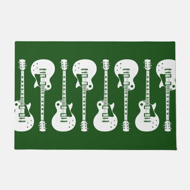 Tapete Guitarras Elétricas em Branco (Frente)