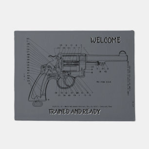 TAPETE GUN PISTOL HANDGUN REVOLVER TREINADO E PRONTO