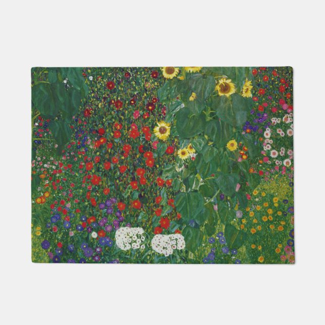 Tapete Gustav Klimt - Jardim de Fazenda com Flores (Frente)