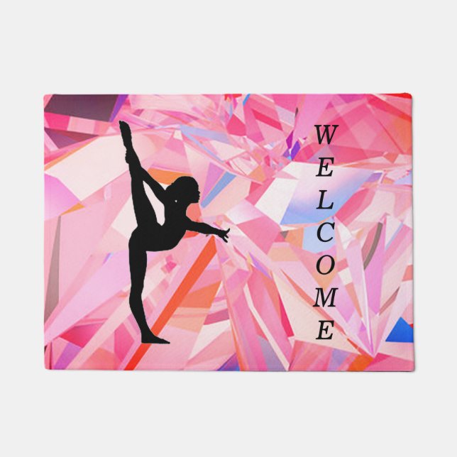 Tapete Gymnastics Abstrato Welcome Door Mat (Frente)