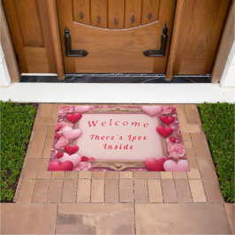 Tapete Há Amor Dentro da Esteira de Boas-vindas do Dia do