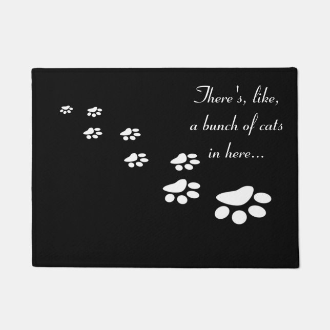 Tapete Há, como, um grupo dos gatos em aqui… (Frente)