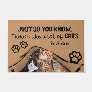 Tapete Há Muitos Gatos Aqui, Mat Interior