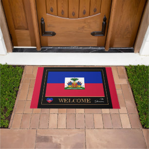Tapete Haiti e Haitian Flag house mats / esportes Bem-vin