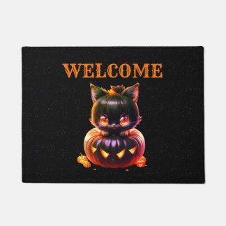 Tapete Halloween Black Cat Pumpkin Horror Noturno Assusta