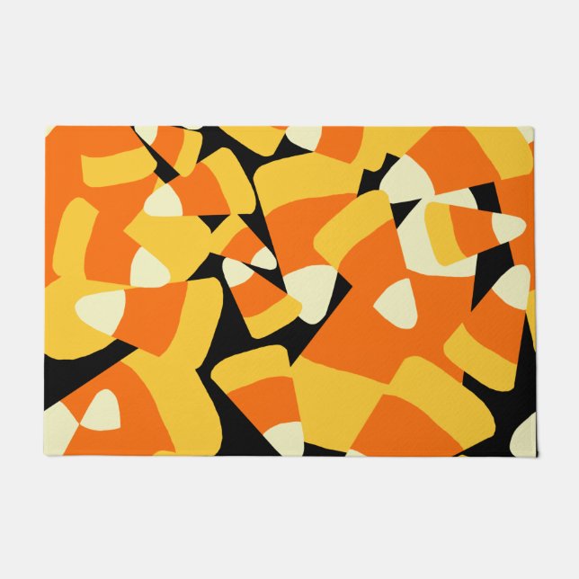Tapete Halloween Candy Corn Seamless Pattern (Frente)