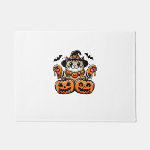 Tapete Halloween Engraçado, Gato Louco