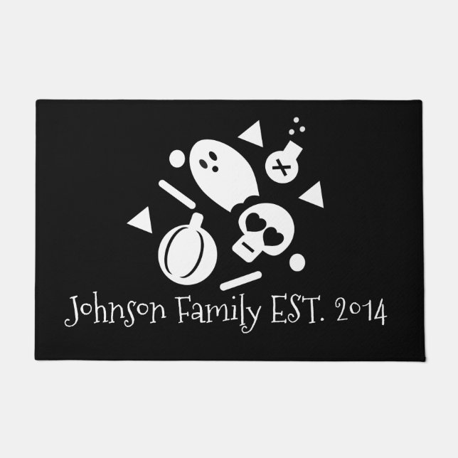 Tapete Halloween Família Minimalista Confetti Ghost Skull (Frente)