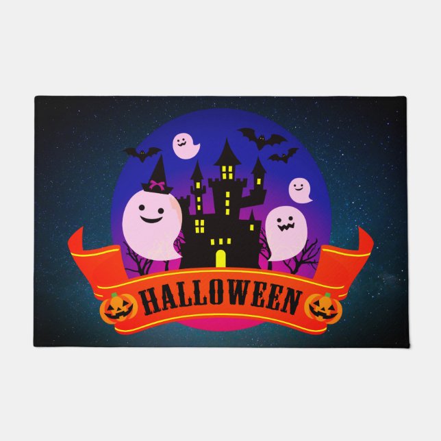 Tapete Halloween Ghost and Bats Doormat (Frente)