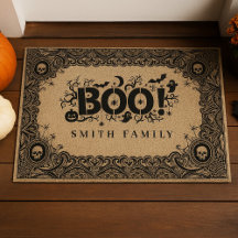 Halloween Gothic Boo com Nome Personalizado da Fam