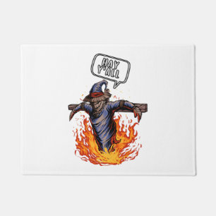 Tapete Halloween Hay Y'all Burning Scarecrow Halloween