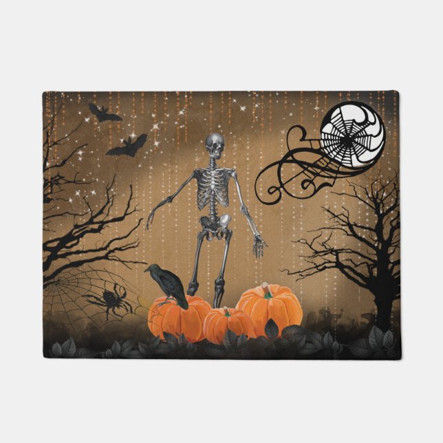 Tapete Halloween Pumpkin Skeleton (Frente)