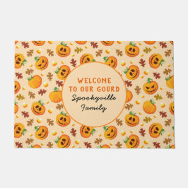Tapete Halloween Pumpkins Bem-Vindo Ao Nosso Apelido