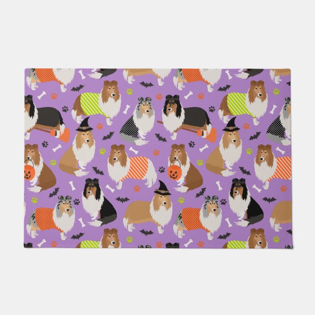 Tapete Halloween Rough Collie Doormat (Frente)
