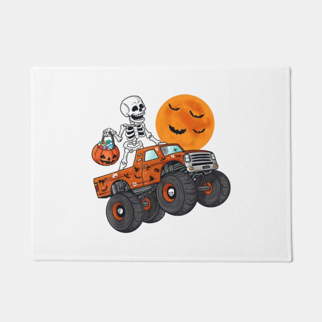 Tapete Halloween Skeleton Riding Monster Truck (Frente)