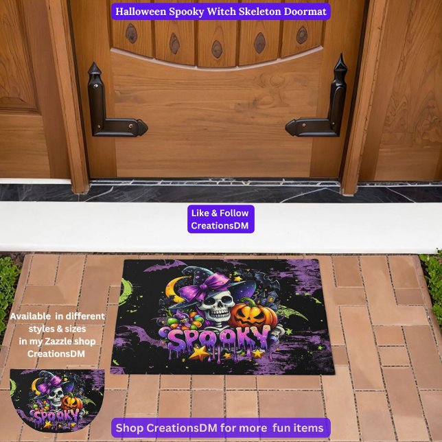 Tapete Halloween Spooky Witch Skeleton (Criador carregado)
