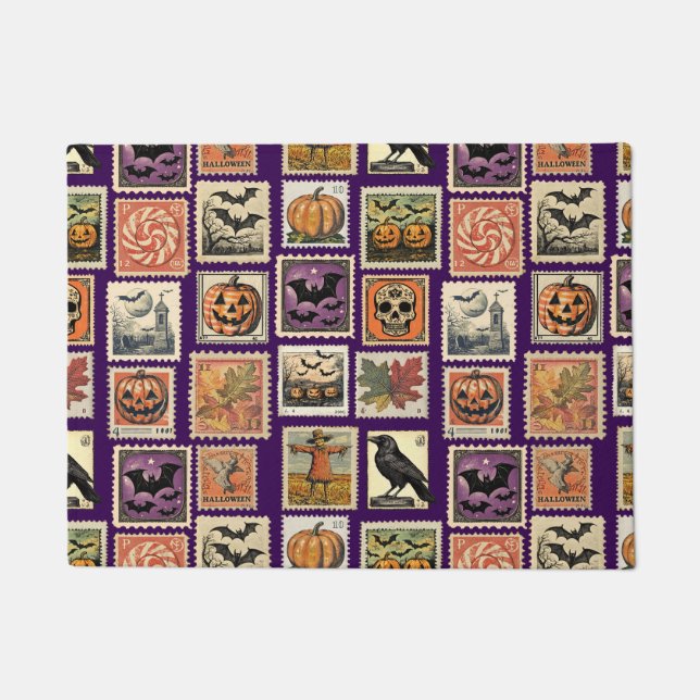 Tapete Halloween Stamp Pattern Doormat (Frente)