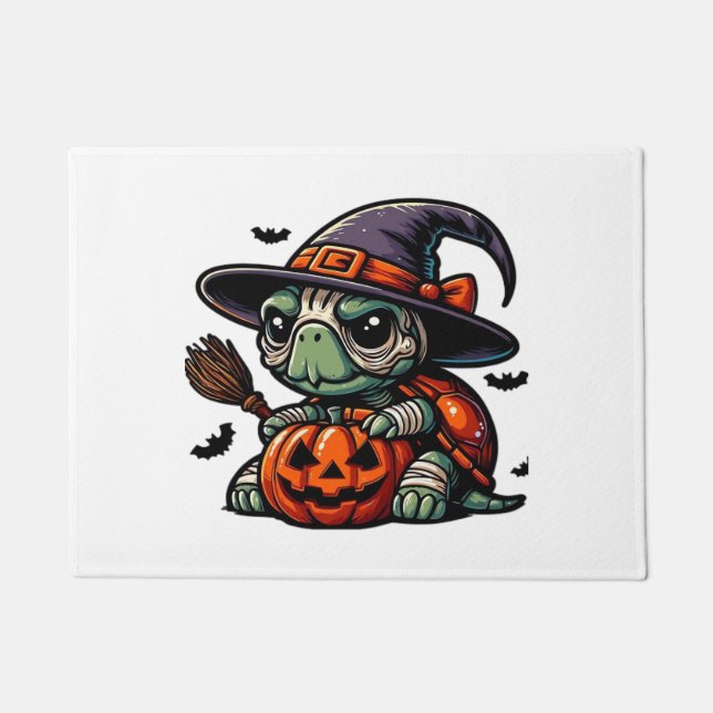 Tapete Halloween Tortoise Turtle Witch Hat Costume Spooky (Frente)