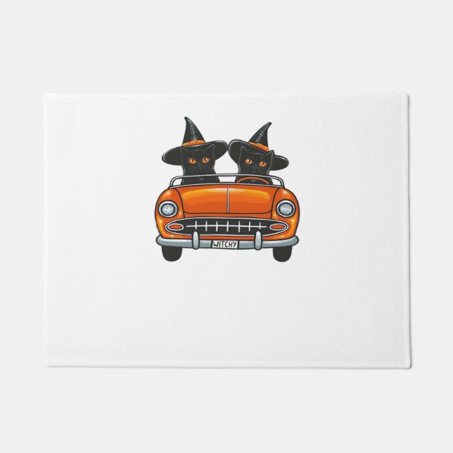 Tapete Halloween Witchy Cats Classic T-Shirt (Frente)