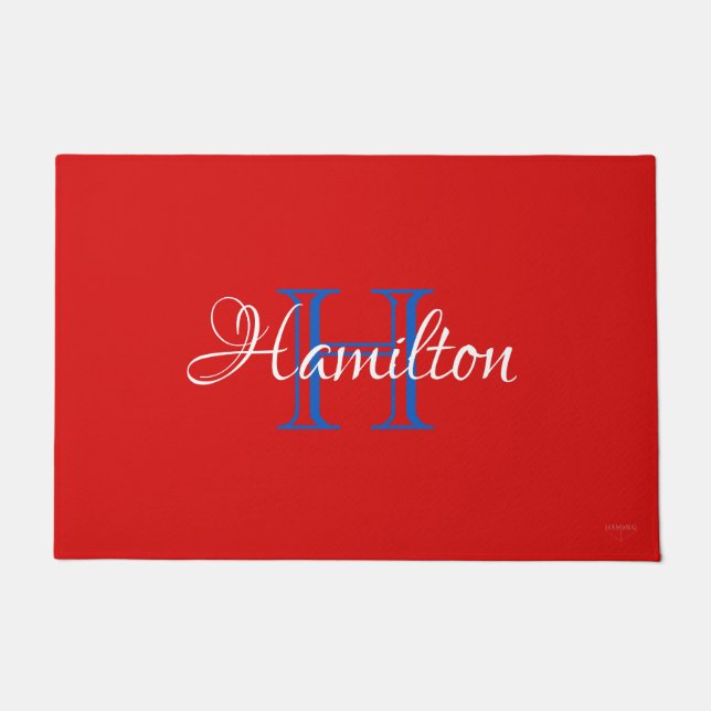 Tapete HAMbWG - Porta personalizada em qualquer nome (Frente)