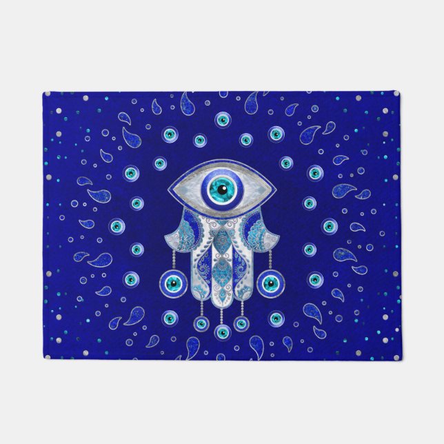 Tapete Hamsa - Amulet Mau de Olhos (Frente)