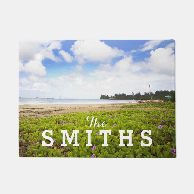 Tapete Hanalei Bay, Kauai Hawaii Beach Flowers (Frente)