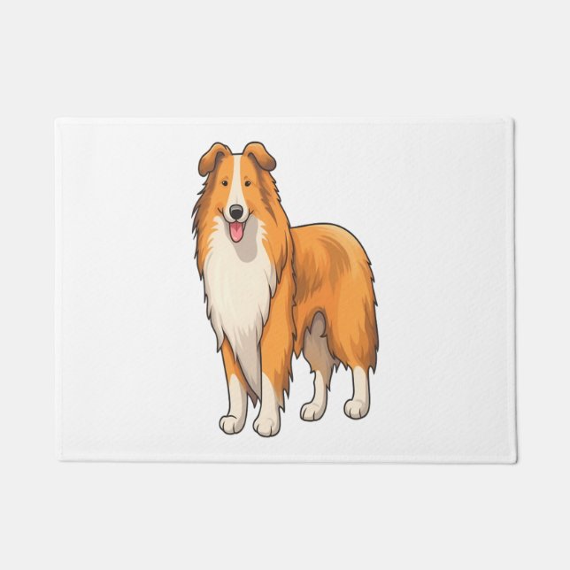 Tapete Happy Cartoon Rough Collie (Frente)
