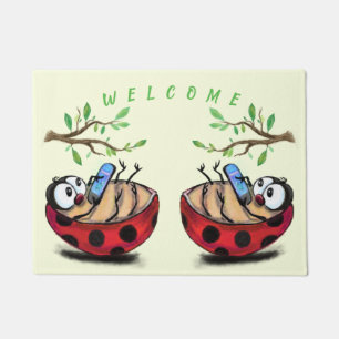 Tapete Happy Little Ladybug com telefone - Engraçado - B