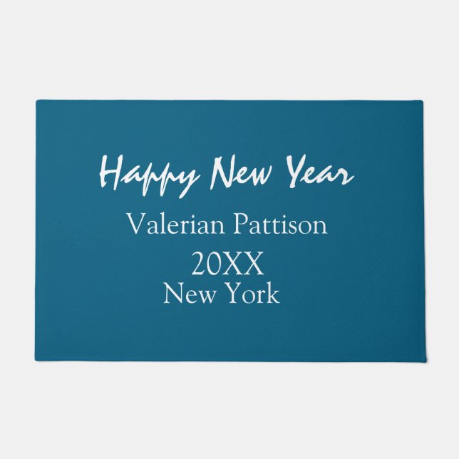 Tapete Happy new year blue name place year boho simple  (Frente)