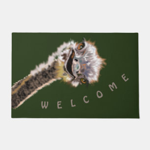 Tapete Happy Ostrich - Bem-vindo - Escolha suas cores