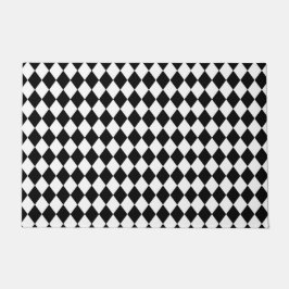 Tapete Harlequin preto e branco