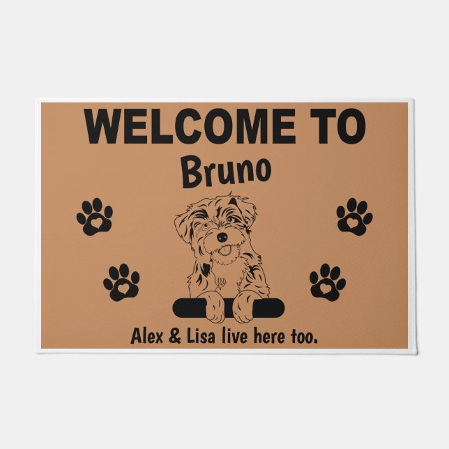 Tapete Havanese Dog Welcome Personalized Custom Fußmatte (Frente)