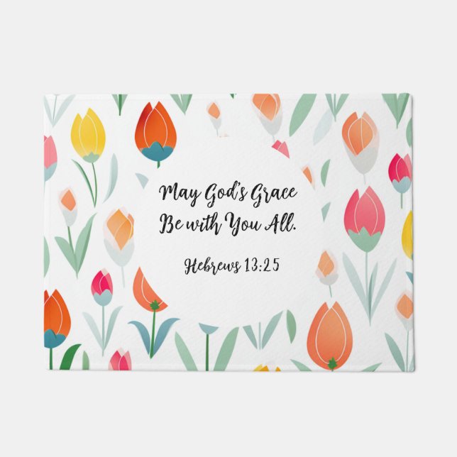 Tapete Hebrews 13:25 Doormat (Frente)