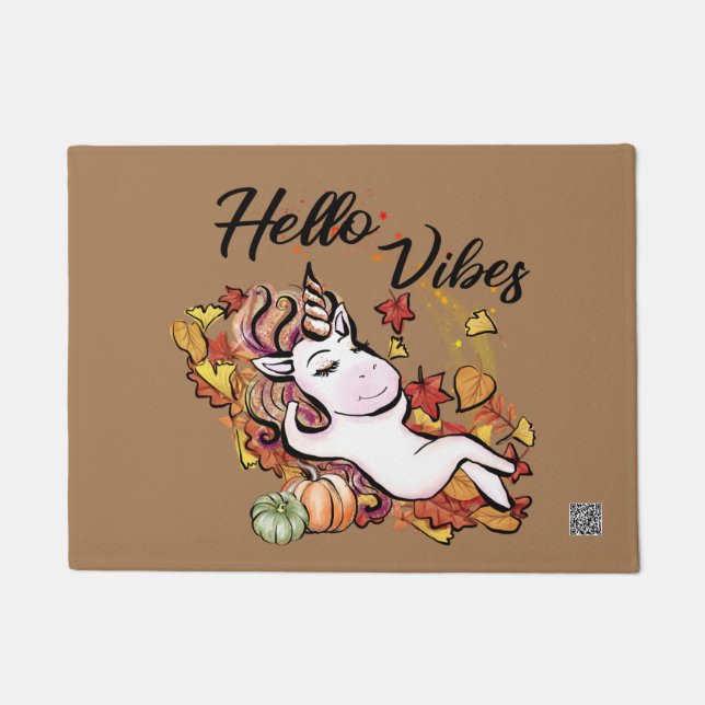 Tapete Hello Fall Vibes Unicorn (Frente)
