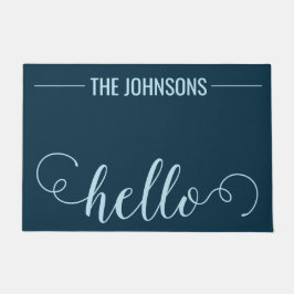 Tapete HELLO Nome Personalizado da Família Bem-vindo ao M