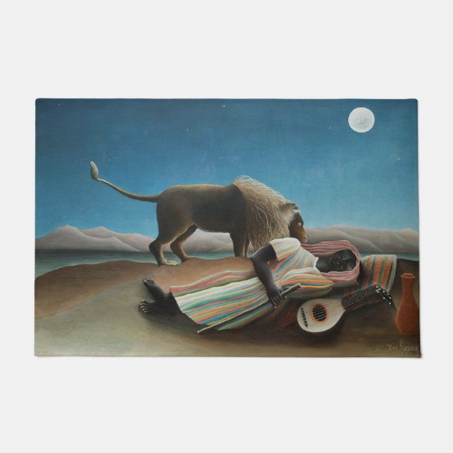 Tapete Henri Rousseau Sleeping Gypsy Lion Painting (Frente)