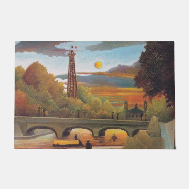 Tapete Henri Rousseau - Torre Seine e Eiffel em Sunset (Frente)