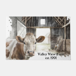 Tapete Hereford Cow e Rooster em Barn