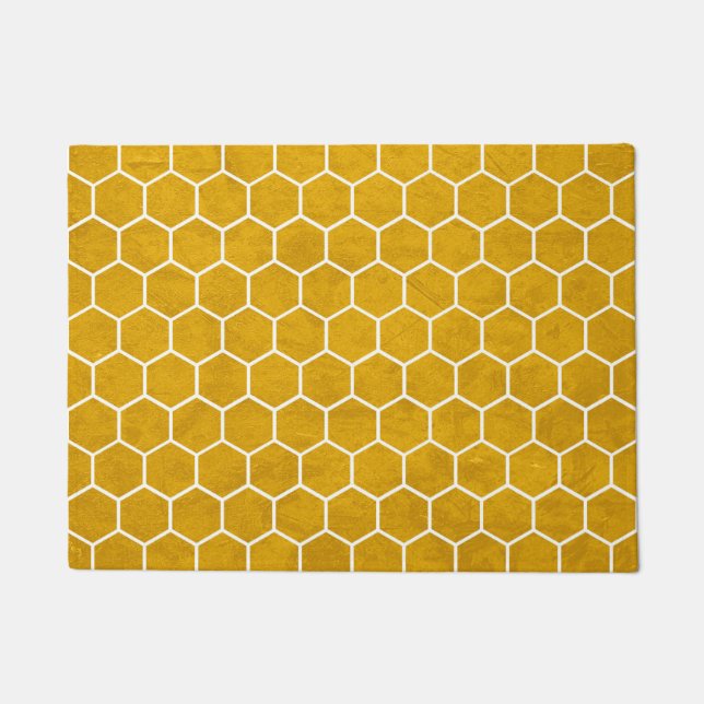 Tapete Hexagonal Hexagonal Amarelo (Frente)