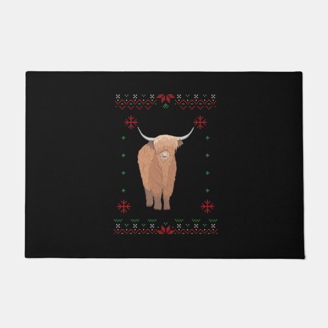 Tapete Highland Cow Christmas (Frente)