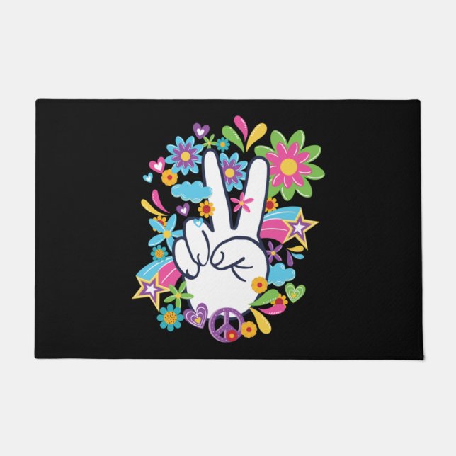 Tapete Hippie Peace Signs (Frente)
