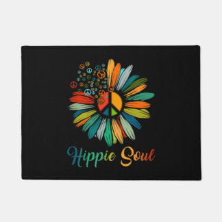 Tapete Hippie Soul Sinal de Paz Essencial Hippie Sunflowe