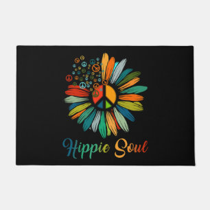 Tapete Hippie Soul Sinal de Paz Essencial Hippie Sunflowe