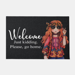 Tapete Hippie Welcome Doormat, Hippie Doormat