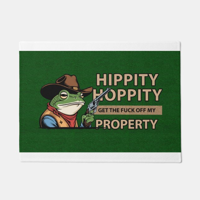 Tapete Hippity Hoppity Doormat – Funny Welcome Mat (Frente)