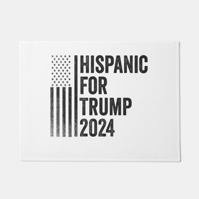 Tapete Hispânico Para Trump 2024 Bandeira Patriótica Amer (Frente)