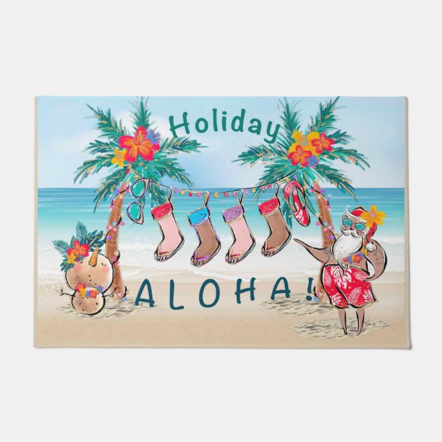 Tapete Holiday Aloha Welcome Mat (Frente)