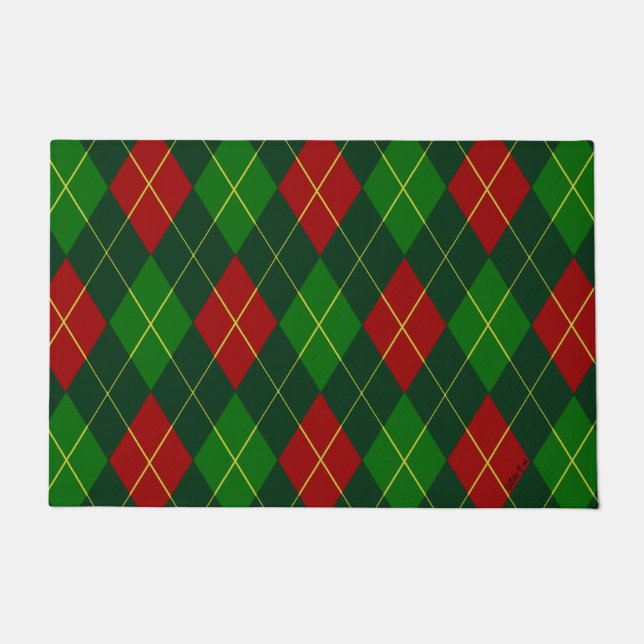 Tapete Holiday Argyle Doormat (Frente)