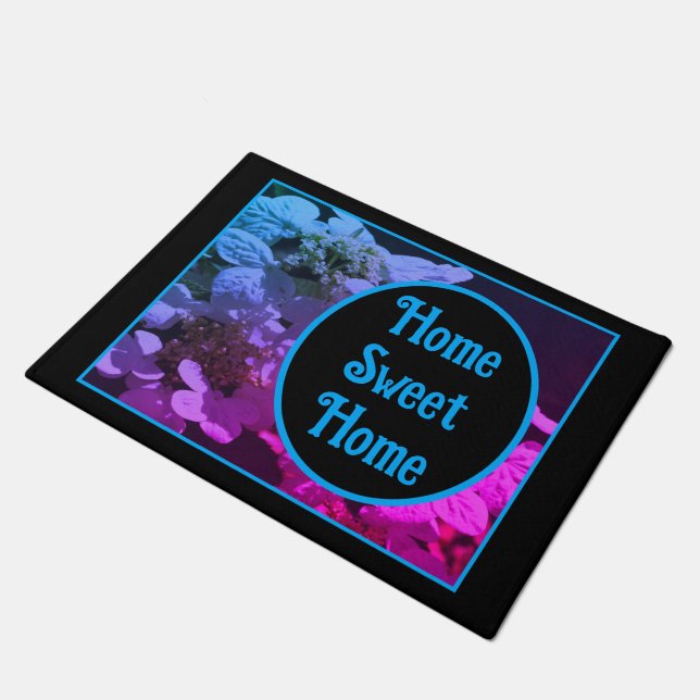 Tapete Home Doce Lacecap Hydrangea Flower Doormat (Inclinado)