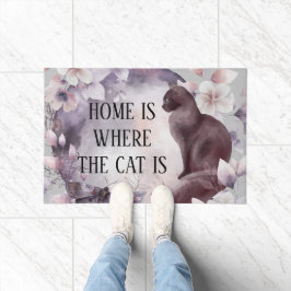 Tapete Home é Onde o gato está com a cor d'água da cotaçã